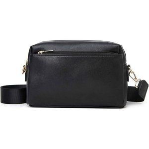 Crossbody Bags for Women Vegan Leather Shoulder Bag Clutch Handbags-Black